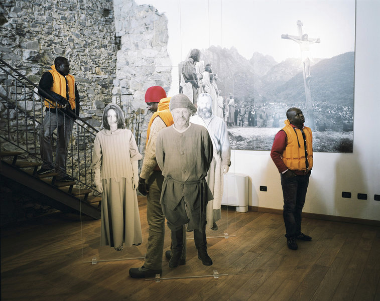 African Immigrants visiting the Casa Museo in Cerveno, a museum on the life of people of the Camonica valley 100 years ago. © Joan Bardeletti